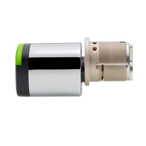 SALTO NEO, Mortice USA Cylinder, Mifare, BLE + HSE, 32mm, Satin Chrome, Black Reader, (IP66)