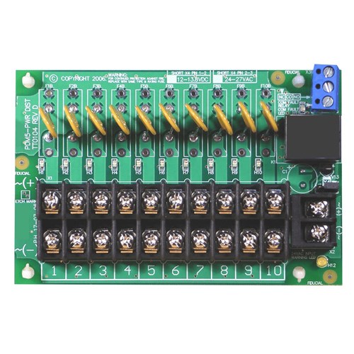 Tactical 10 Way Power Distribution Module, 12VDC/24VAC Selectable with 1Amp Resettable Fuses - PDM6