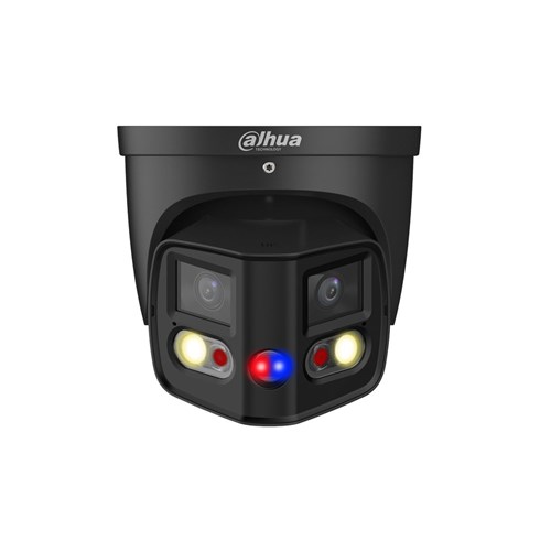 Dahua WizSense TiOC Duo Series 2x4MP Black Dual-Lens Eyeball Network Camera with 2.8mm Fixed Lens, IP67 - DH-IPC-PDW3849-A180-AS-PV-ANZ-BLK