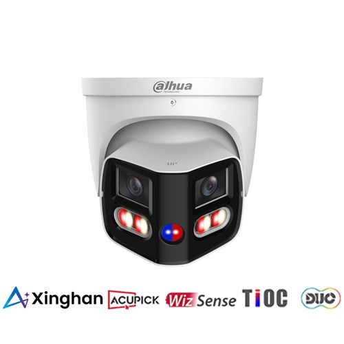 Dahua WizSense TIOC Duo Series IP 2x4MP IP67 IR 2.8mm Multi-Sensor Panoramic Eyeball Camera - DH-IPC-PDW3859P-A180