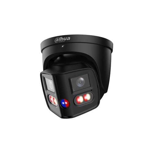 Dahua WizSense TIOC Duo Series IP 2x4MP IP67 IR 2.8mm Black Multi-Sensor Panoramic Eyeball Camera - DH-IPC-PDW3859PA180B