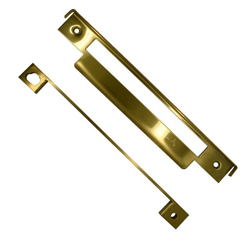 PROTECTOR Universal Rebate Kit 64009 suits 485 & 785 85mm pitch mortice locks Polish Brass PR64009