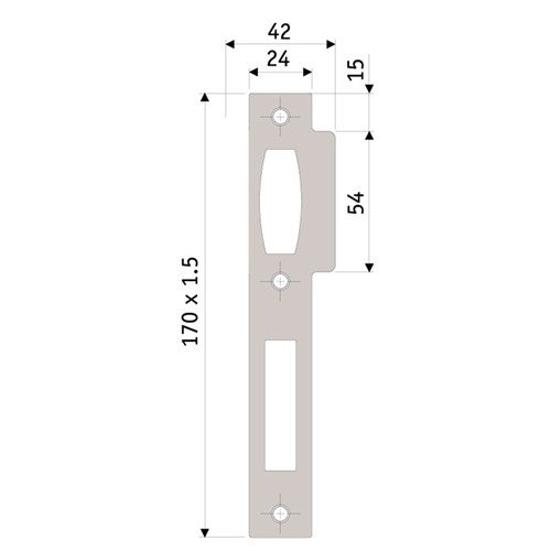 PROTECTOR 712 Series Roller Bolt Mortice Lock 45mm Backset Satin Brass