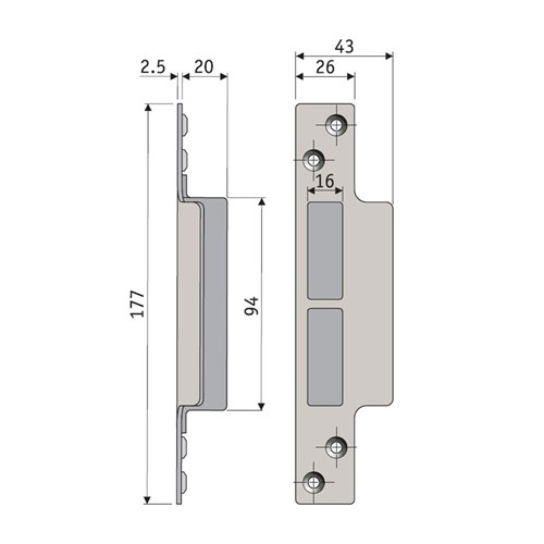 PROTECTOR 748/757 Series Accessory Pack Face & Strike Plate with screws MBC - 735-795-ACCP-MBC