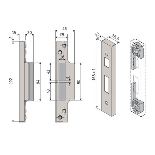 PROTECTOR 748/757 Series Rebate Kit Satin Brass - 735-795R-SBF