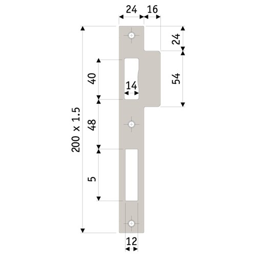 PROTECTOR 785 Series Strike Plate Satin Stainless - 785-SP-SSF