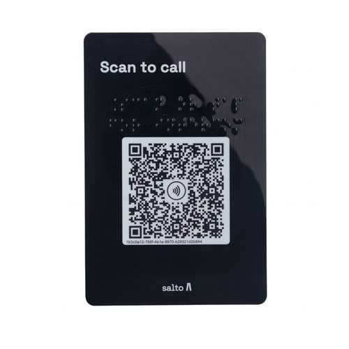 SALTO XS4 Com iGo with QR Code, NFC Plate and Braille