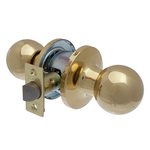 BRAVA Metro RA Series Tiebolt Passage Knob Set Adjustable Backset Polished Brass - RA3182PB