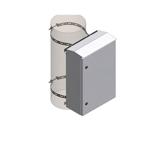 Pole Clamp 316 Stainless Steel suit RBSSB303020, RBSSB403020/25, Pole Diameter 100 - 300mm, 150kgs