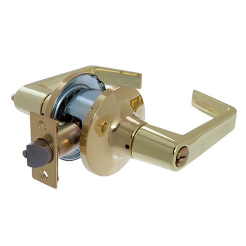 BRAVA Metro RH Series Tiebolt Entrance Lever Set Adjustable Backset Polished Brass - RH6100PB