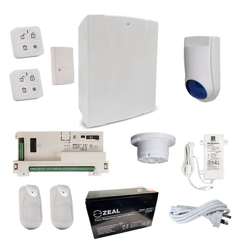 RISCO LightSYS+ Hybrid Alarm Kit with 2x Wireless iWave Pet Friendly PIR Detectors, 2x Panda Remotes and Accessory Kit