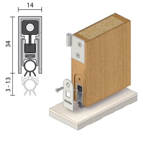 RAVEN DOOR SEAL RP8SIx1070MM  CA