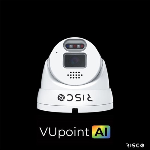 RISCO VUpoint AI 4MP PoE Active Deterrence Eyeball Camera with 2.8mm Fixed Lens, IP67 - RVCM72A300RA