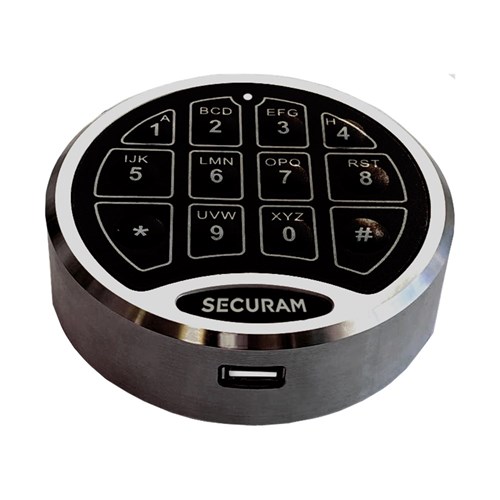 Securam Safelogic C10 Basic D-Drive Keypad Chrome With Spindle