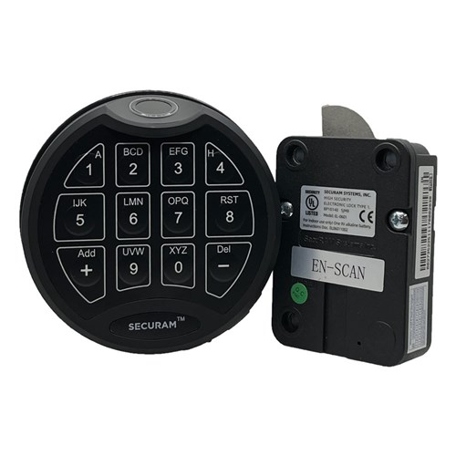 Securam ScanLogic Keypad SECSCANB with SECEL0601ENSCAN Swingbolt Lockbody Kit