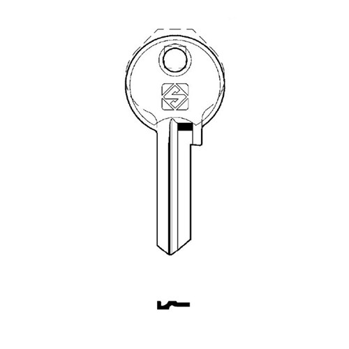 Silca FH23R Key Blank for FTH or Federal Cylinders or padlocks in steel
