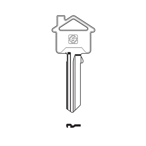 Silca LW5 Key Blank for Lockwood Cylinders with house shape LW5BB