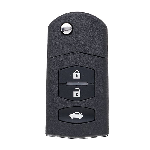 Silca Automotive Key and Remote Replacement Shell With 3 Buttons and MAZ24R Flip Blade