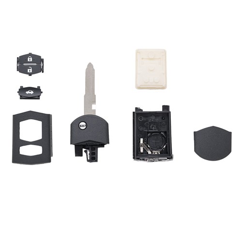 Silca Automotive Key and Remote Replacement Shell With 3 Buttons and MAZ24R Flip Blade