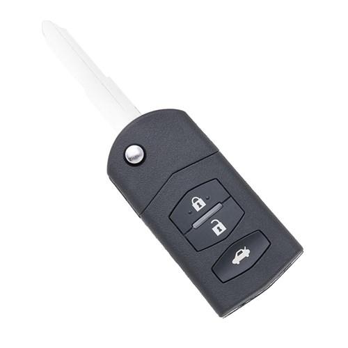 Silca Automotive Key and Remote for Mazda with 3 Buttons ID6F-63 and MAZ24R Flip Blade