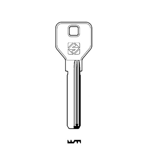 Silca Key Blank (Dimple M-Wave style) for imported cylinders RC11