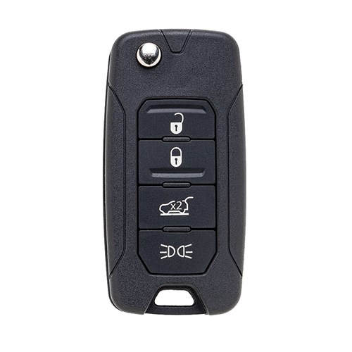 Silca Automotive Smart Key and Remote Replacement Shell for Jeep with 4 buttons and SIP22 Emergency Blade