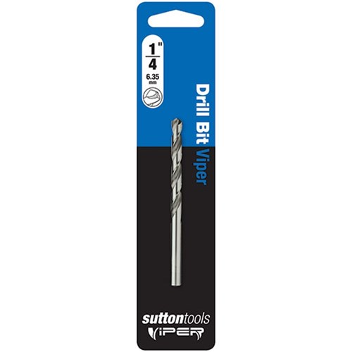 Sutton Viper Jobber Drill Bit HSS, 1/4