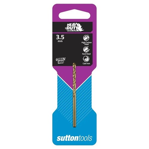 Sutton Heavy Duty Cobalt Alloy Drill Bit, 3.5mm Diameter - D1080350