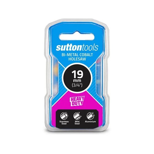 Sutton Bi-Metal Cobalt Holesaw, 32mm Cutting Depth, 19mm Diameter - H1250190