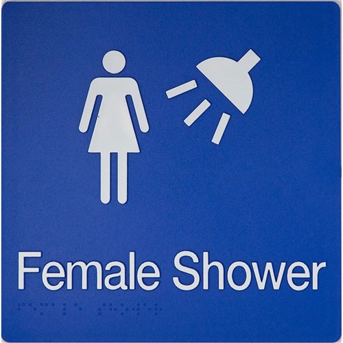 TTSM SIGN FEMALE TOILET &   SHOWER WHT/BLU