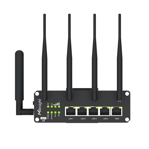 Milesight UR75 Dual Sim 5G Series Industrial Router, GPS, PoE, Wi-Fi - UR75-504AE-P-W2