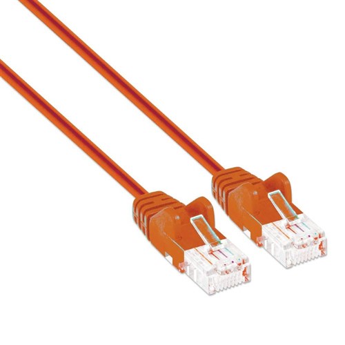 Cat-6 Slim Patch Cable 0.25m LSZH Orange